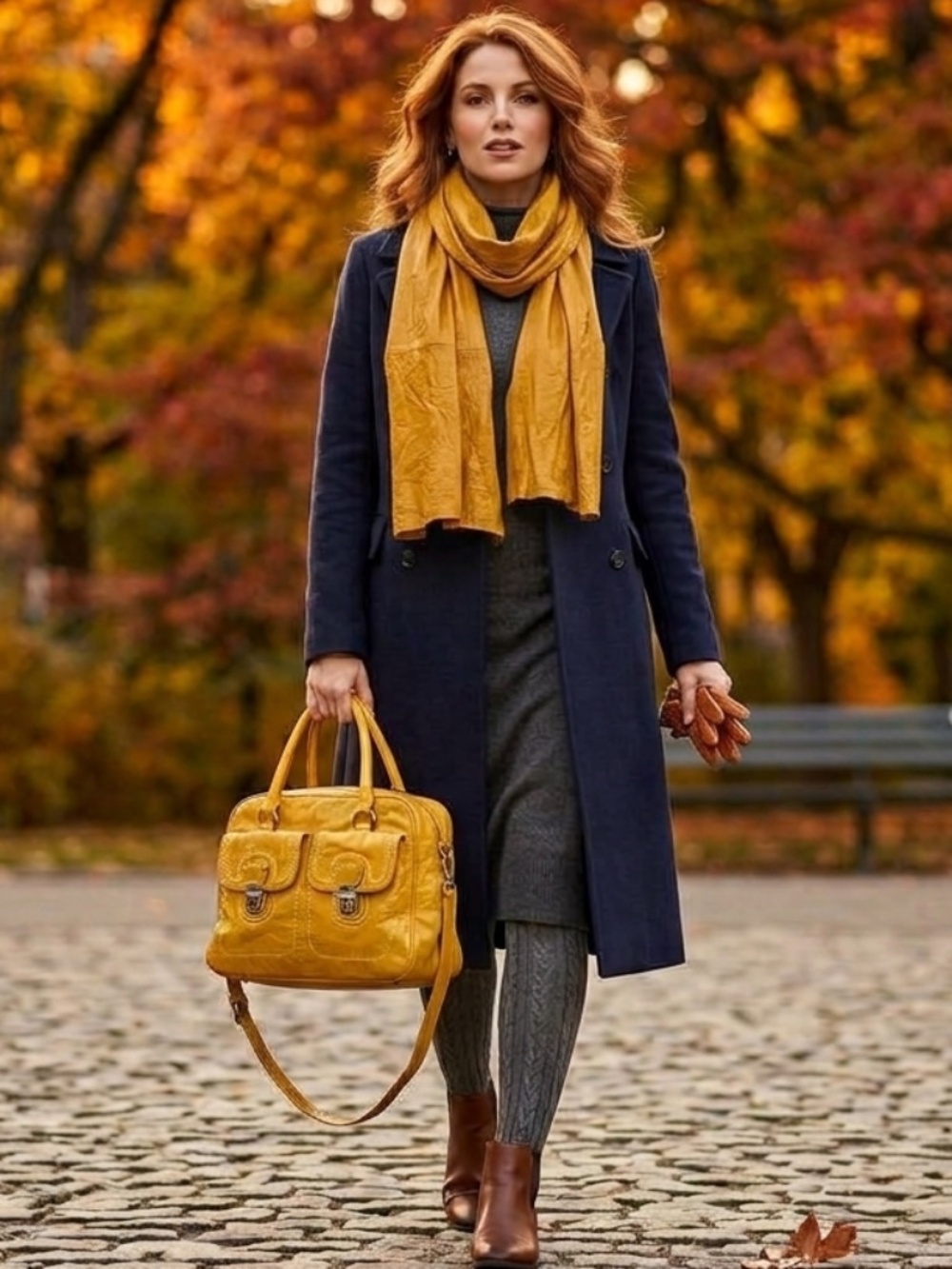 Vintage Y2K Danier mustard yellow leather satchel bag